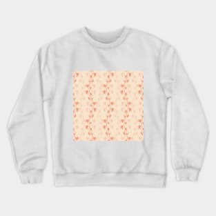 Bright Orange Ivy Branches Pattern Crewneck Sweatshirt